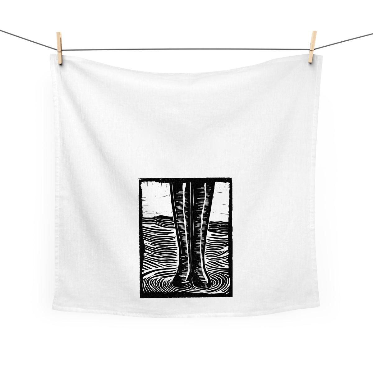 Boots in the Sound Tea Towel