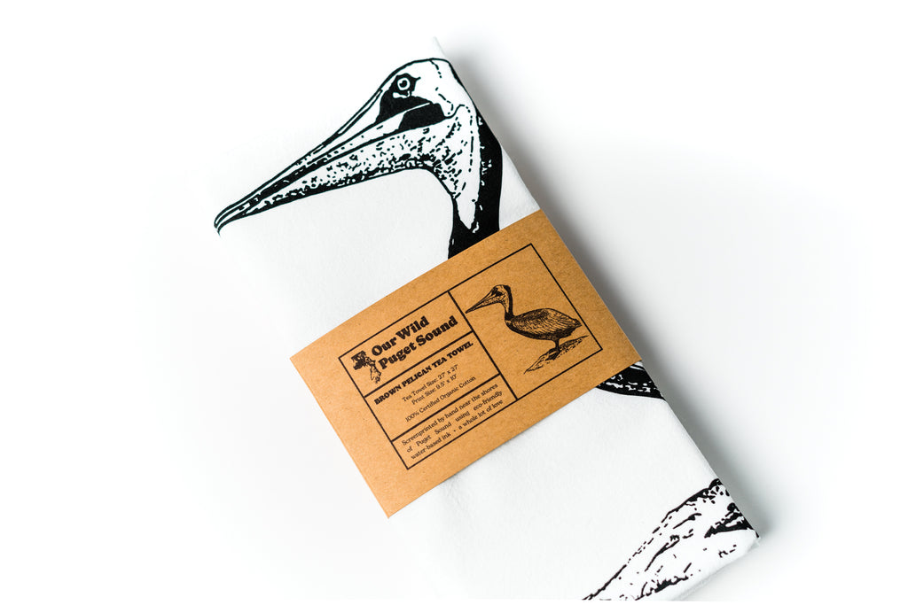 Brown Pelican Tea Towel