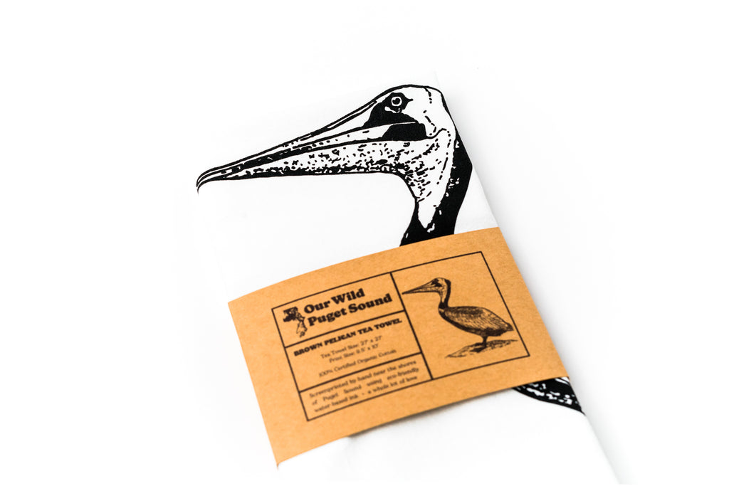 Brown Pelican Tea Towel