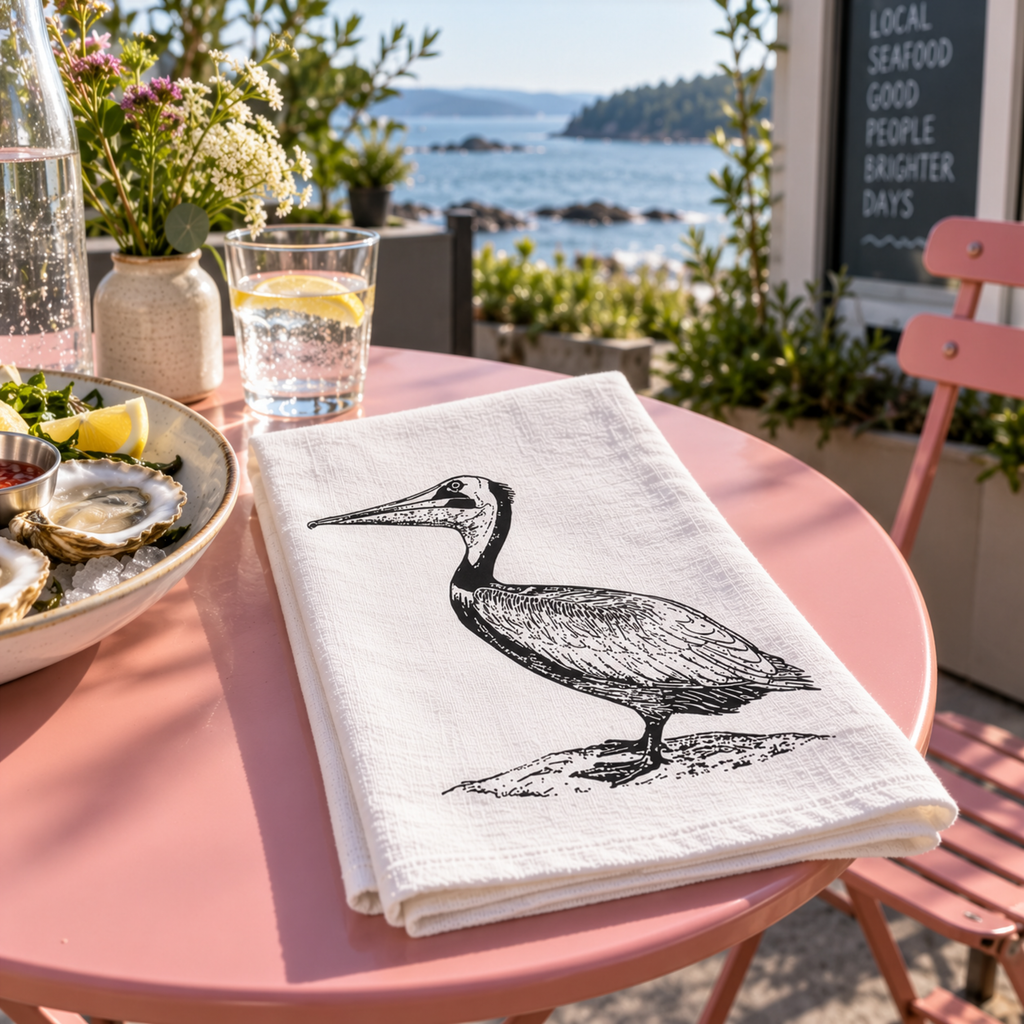 Brown Pelican Tea Towel