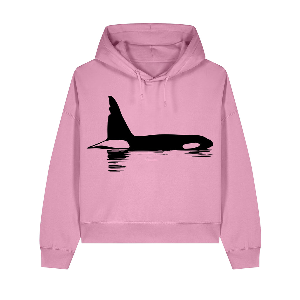 Chainsaw the Orca Cropped Hooded Sweatshirt