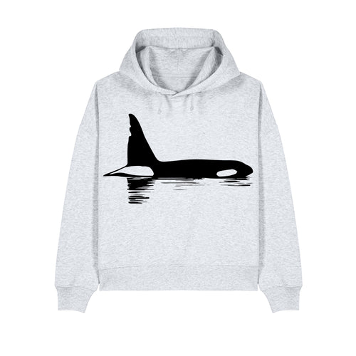 Chainsaw the Orca Cropped Hooded Sweatshirt