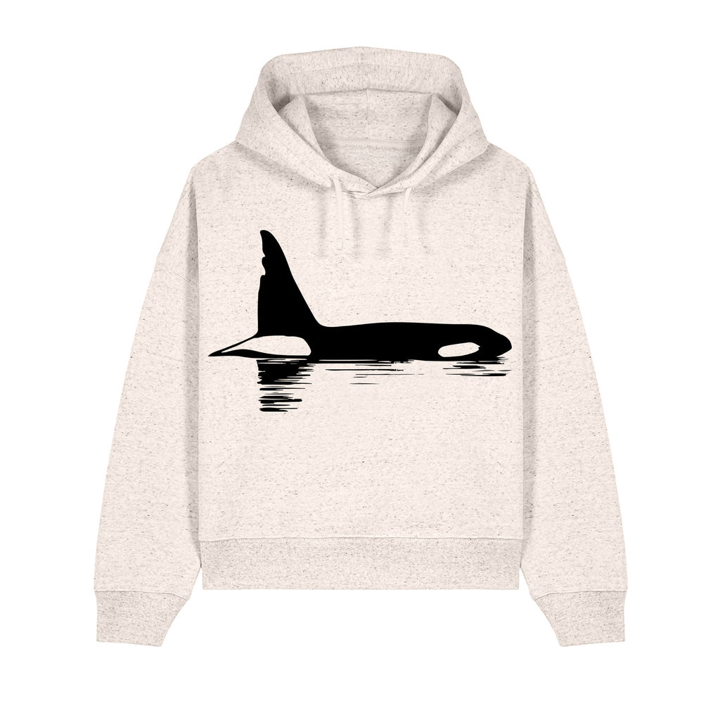 Chainsaw the Orca Cropped Hooded Sweatshirt