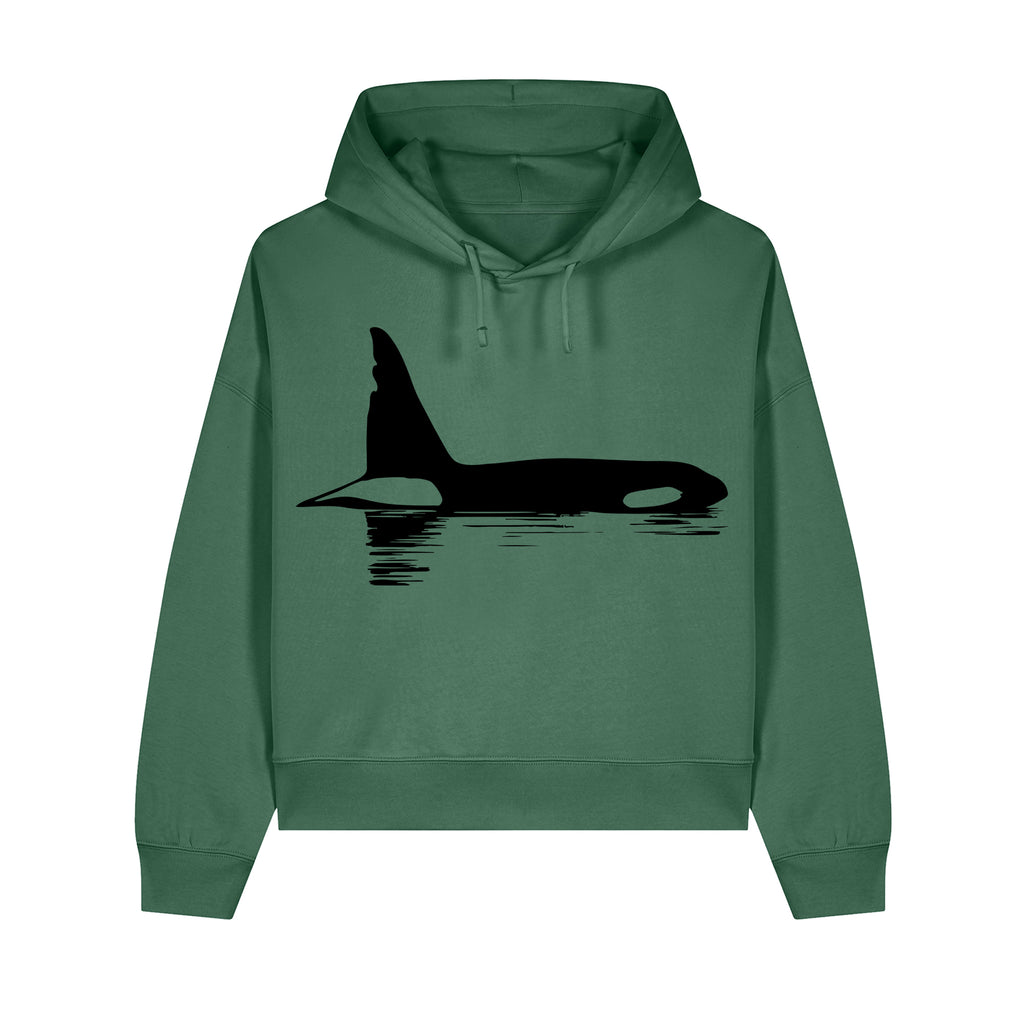 Chainsaw the Orca Cropped Hooded Sweatshirt