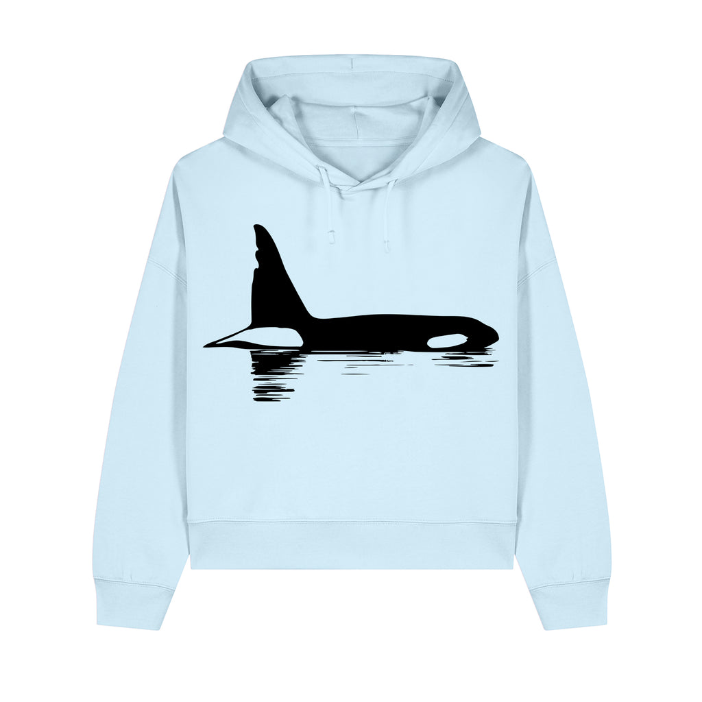 Chainsaw the Orca Cropped Hooded Sweatshirt