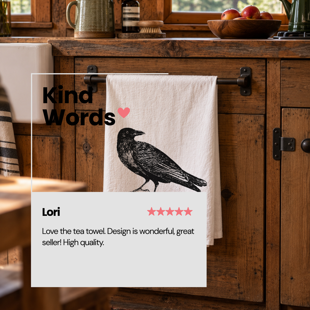 Crow Tea Towel