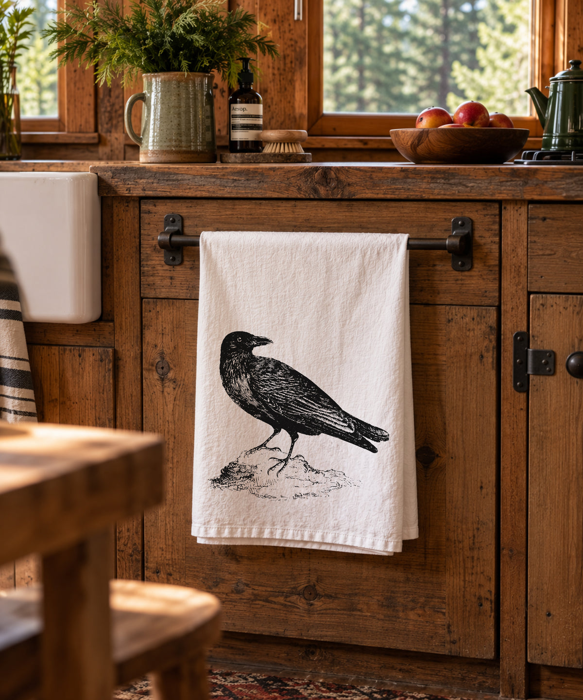Crow Tea Towel