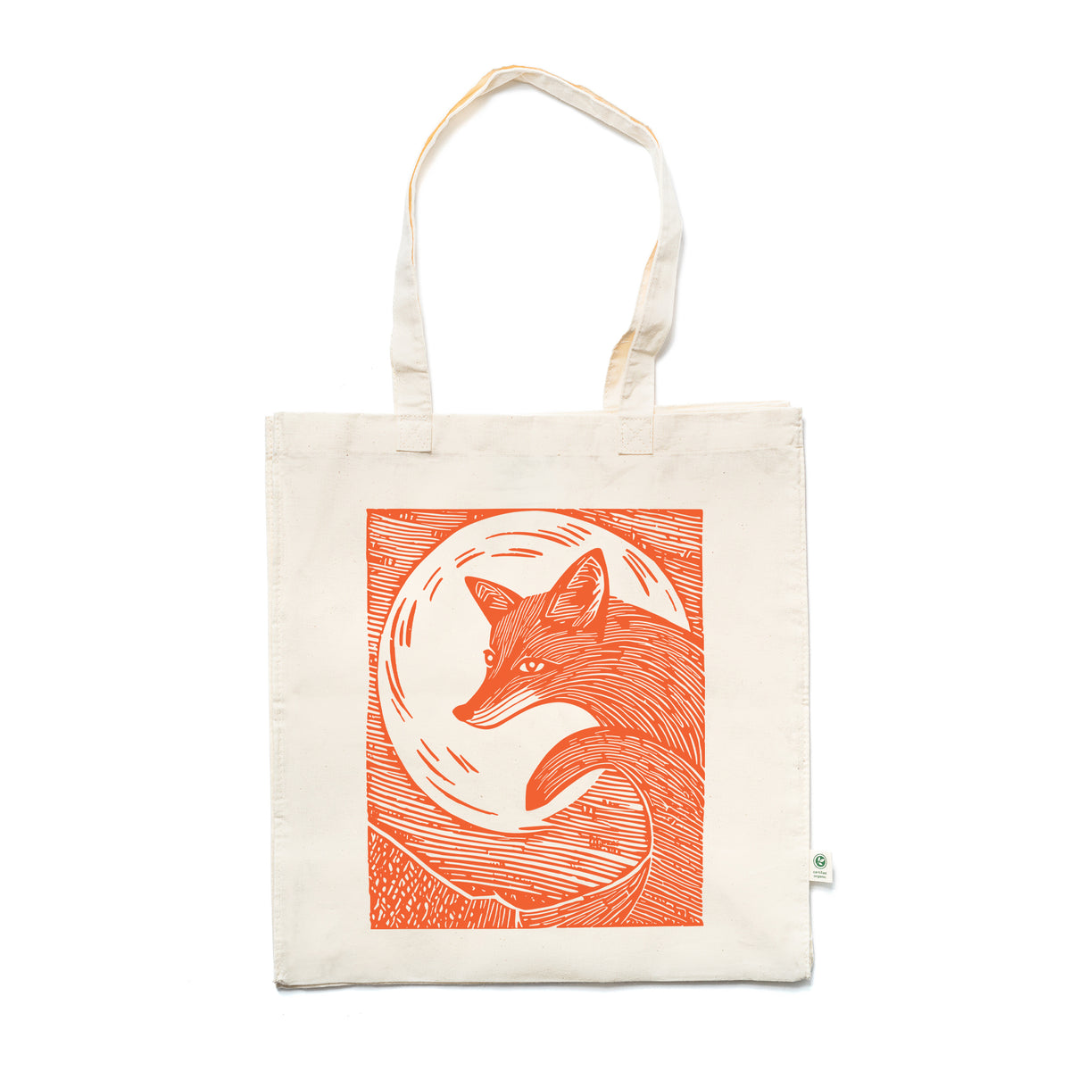 Orange Fox in the Moonlight Tote Bag