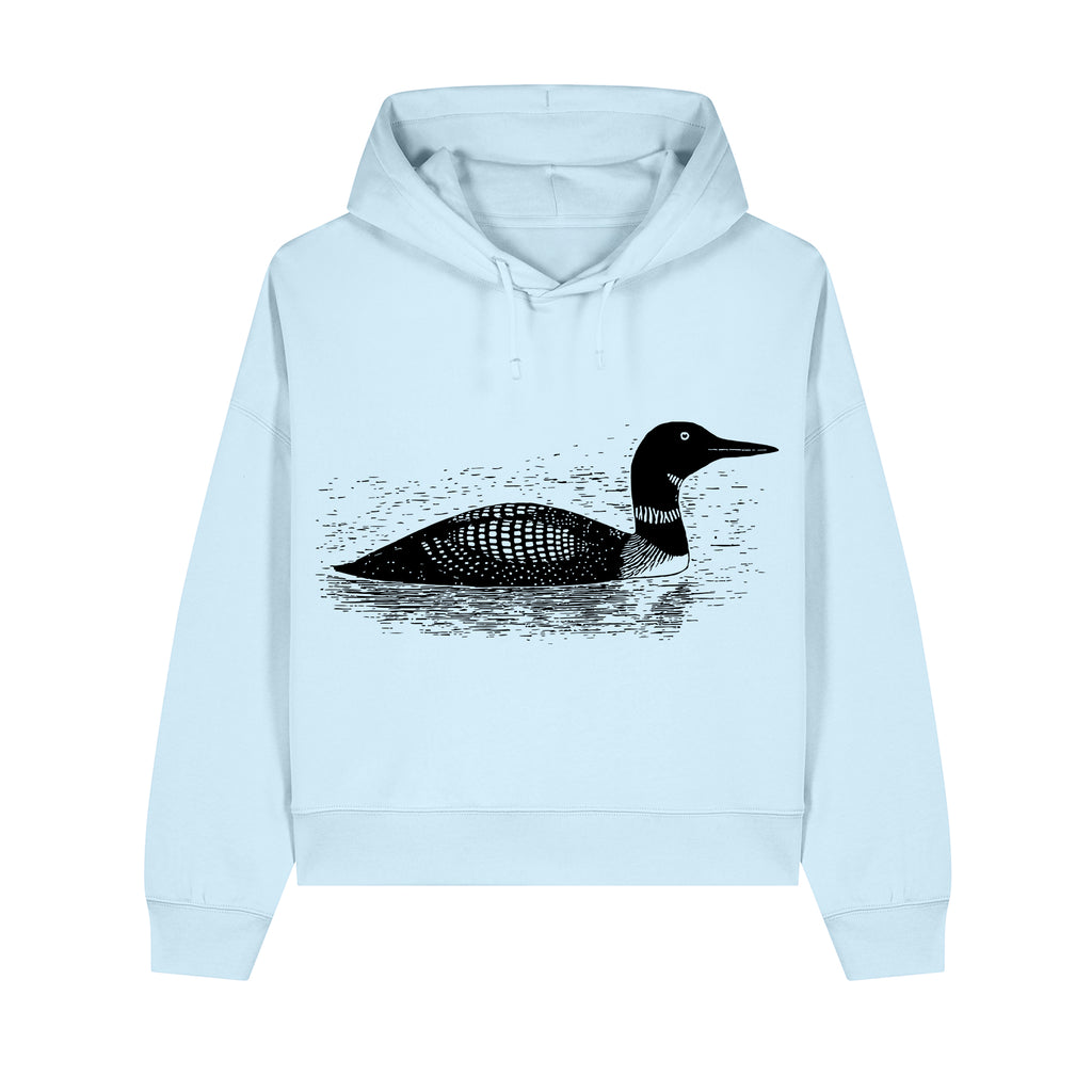 Common Loon Cropped Hooded Sweatshirt