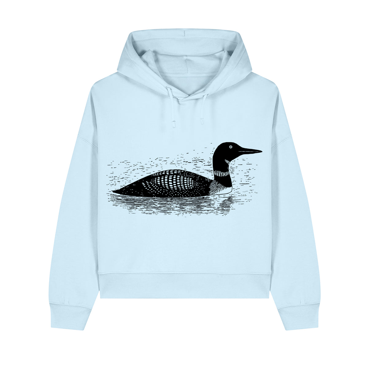Common Loon Cropped Hooded Sweatshirt