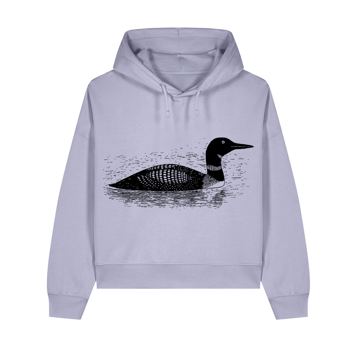 Common Loon Cropped Hooded Sweatshirt