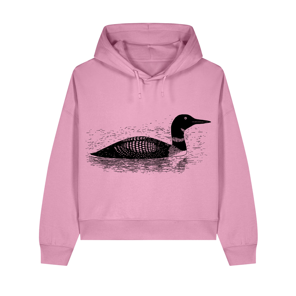 Common Loon Cropped Hooded Sweatshirt