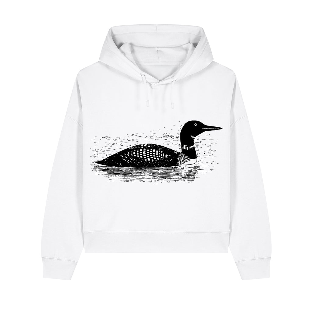 Common Loon Cropped Hooded Sweatshirt
