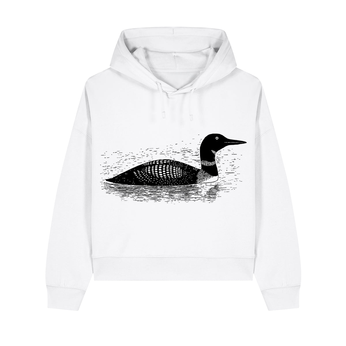Common Loon Cropped Hooded Sweatshirt
