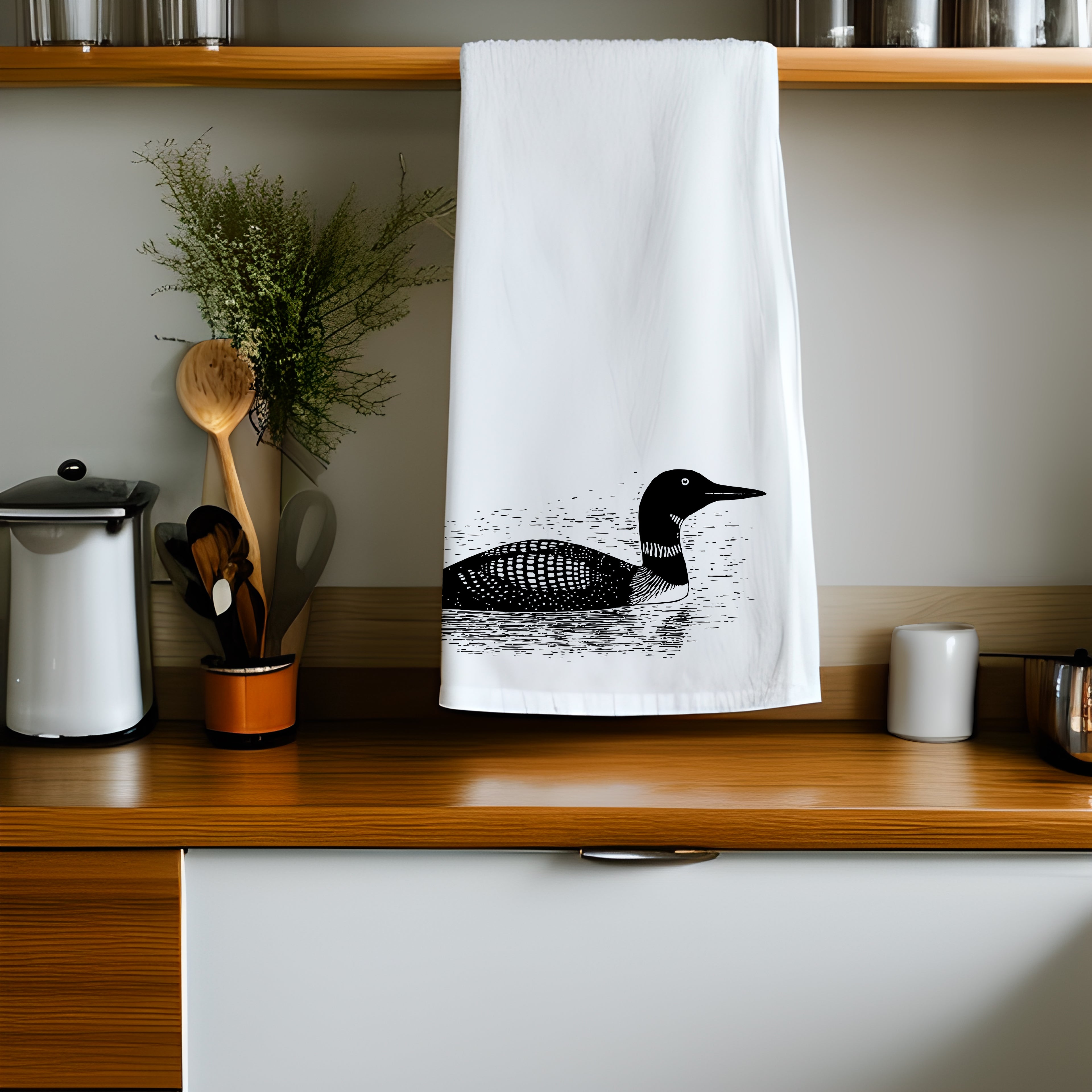 Common Loon Tea Towel