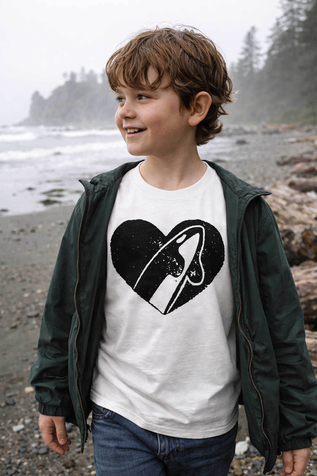 Orca Heart Kids Tee