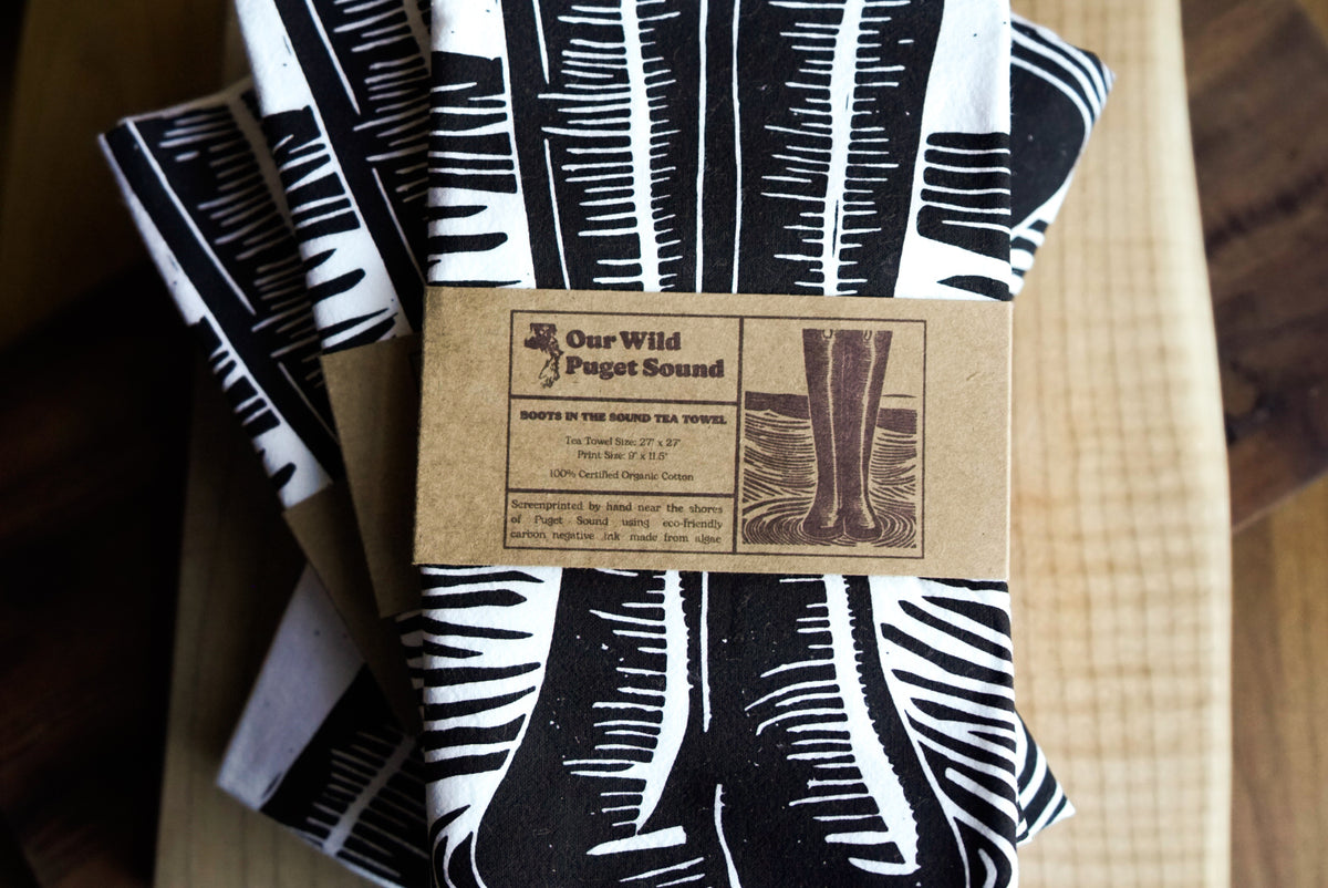 Boots in the Sound Tea Towel