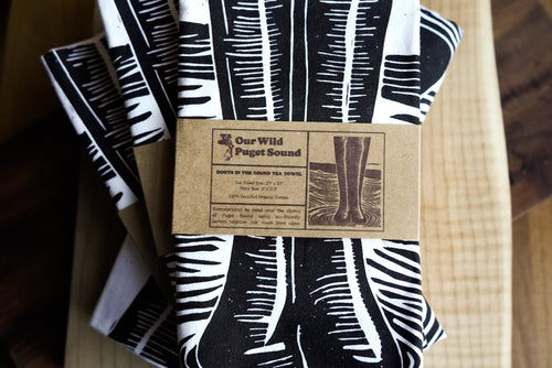 Boots in the Sound Tea Towel