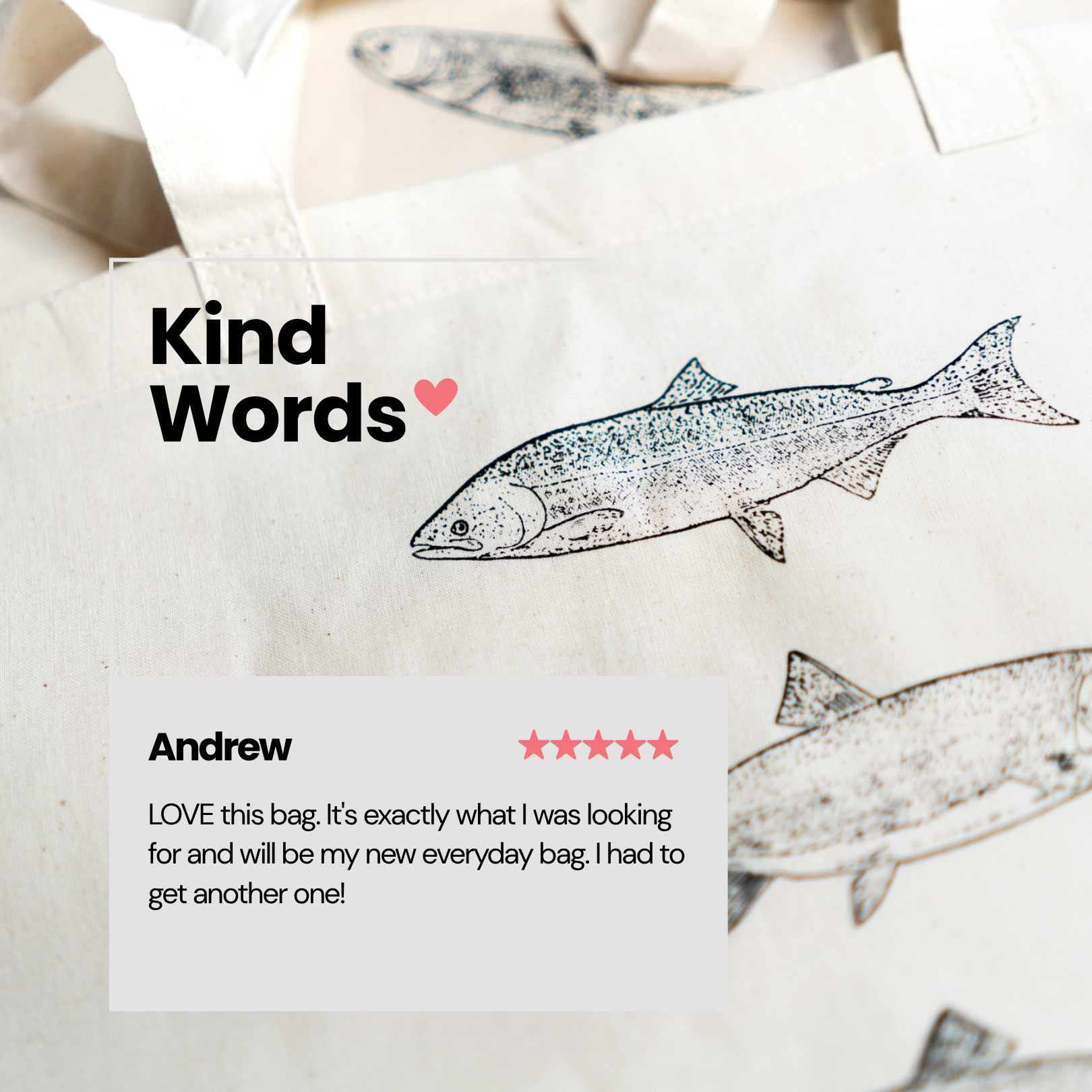 Salmon Species Tote Bag