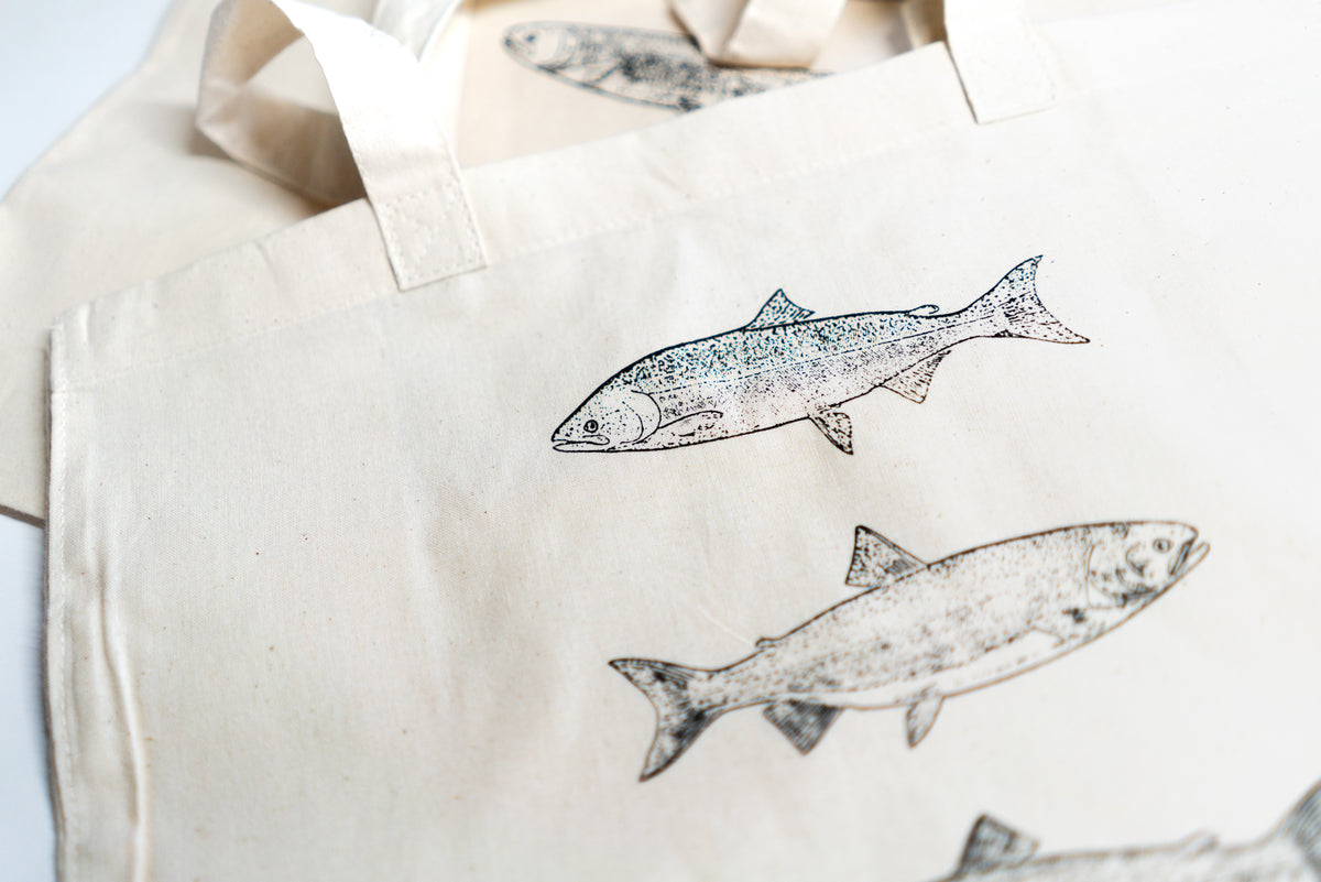 Salmon Species Tote Bag