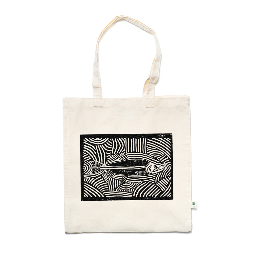 Salmon Block Tote Bag