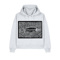 Salmon Block Cropped Hooded Sweatshirt