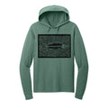 Salmon Block Hooded Long Sleeve Tee