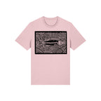 Salmon Block Print Organic Cotton Unisex Tee