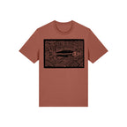 Salmon Block Print Organic Cotton Unisex Tee