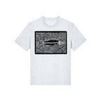 Salmon Block Print Organic Cotton Unisex Tee