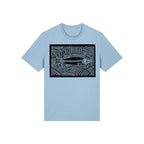 Salmon Block Print Organic Cotton Unisex Tee