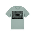 Salmon Block Print Organic Cotton Unisex Tee