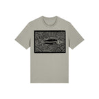 Salmon Block Print Organic Cotton Unisex Tee