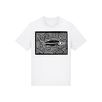 Salmon Block Print Organic Cotton Unisex Tee