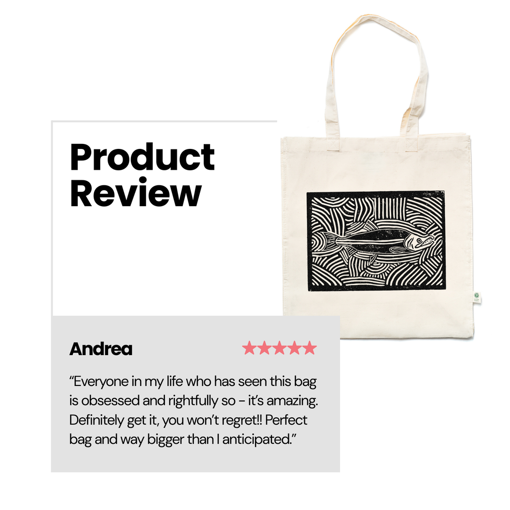 Salmon Block Tote Bag