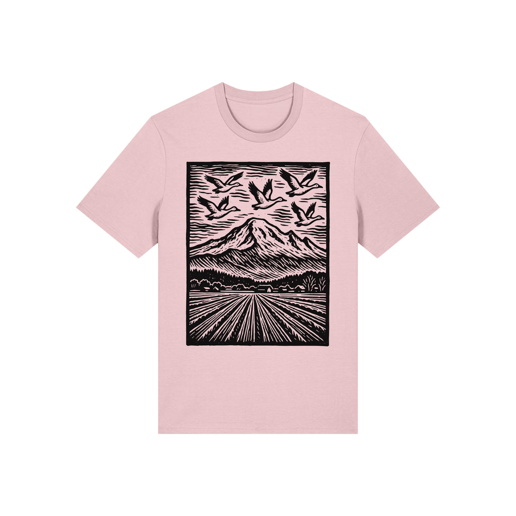 Snow Geese Over Skagit Valley Organic Cotton Unisex Tee