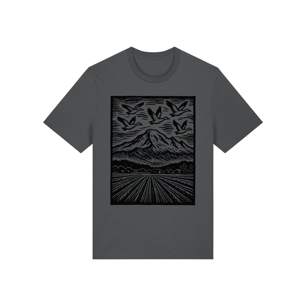 Snow Geese Over Skagit Valley Organic Cotton Unisex Tee