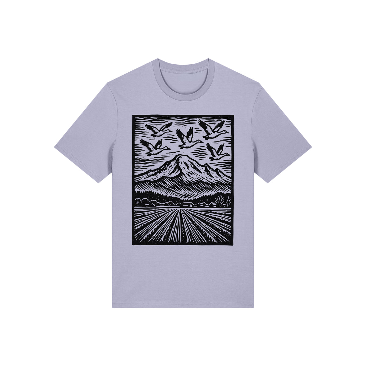 Snow Geese Over Skagit Valley Organic Cotton Unisex Tee