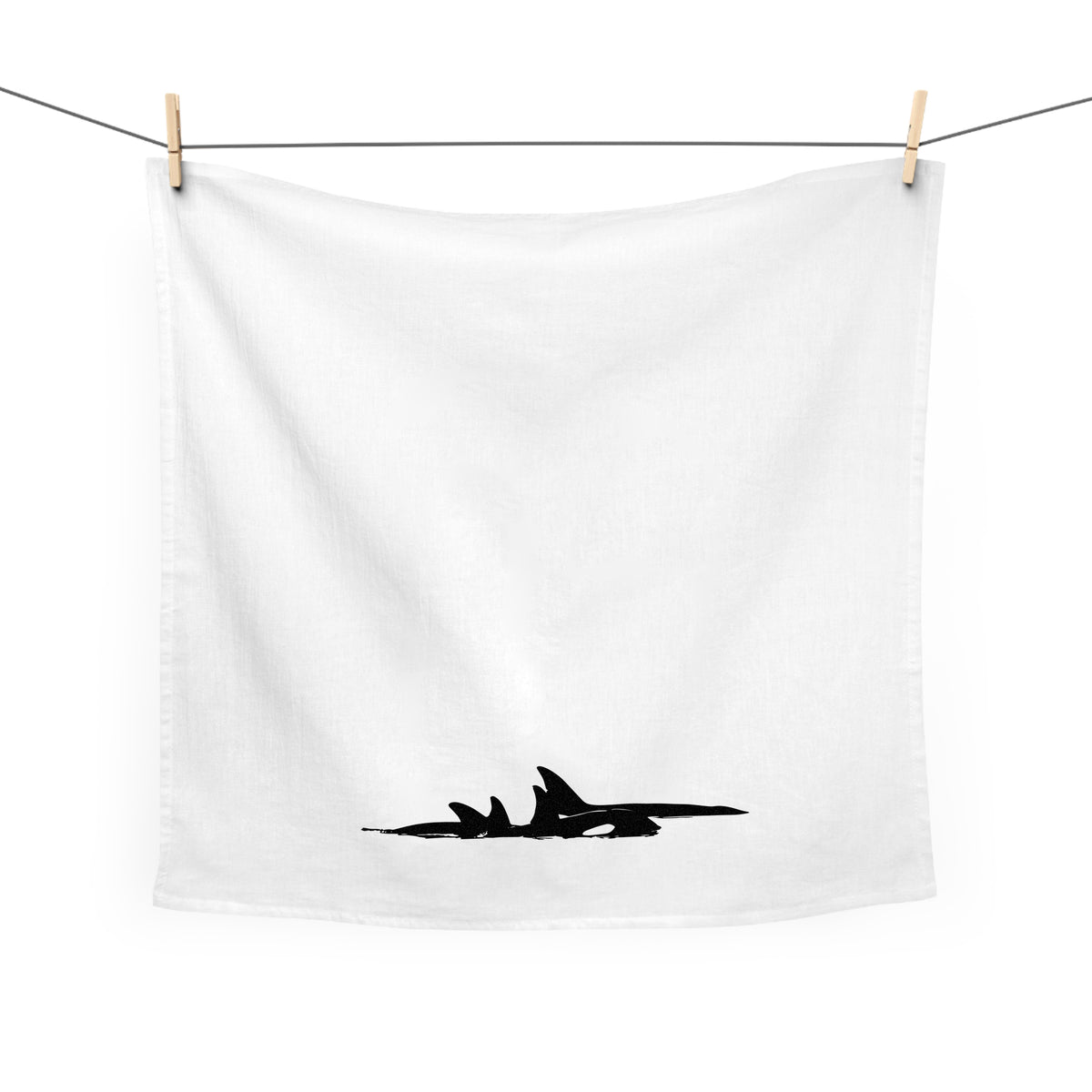 Orca Family (T36Bs) Tea Towel