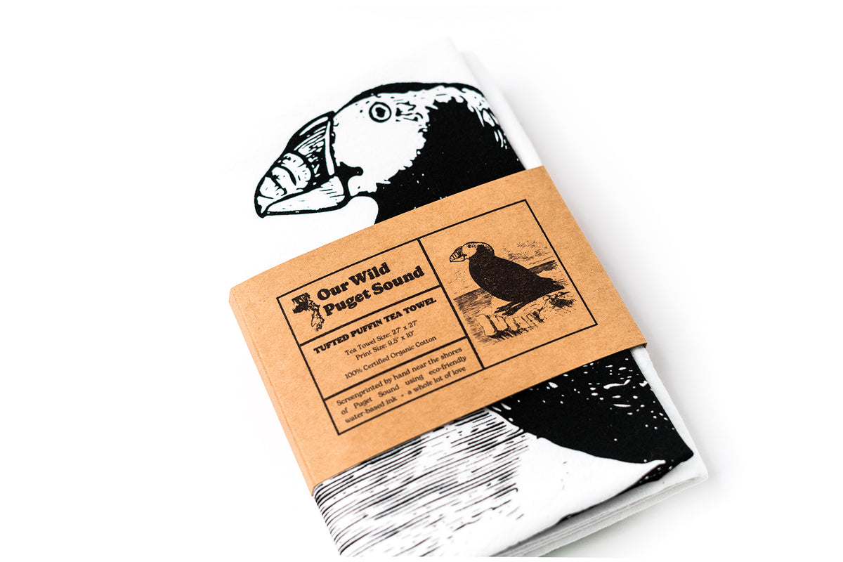 Tufted Puffin Tea Towel
