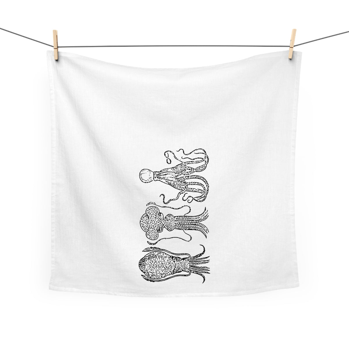 Cephalopod Trio Tea Towel