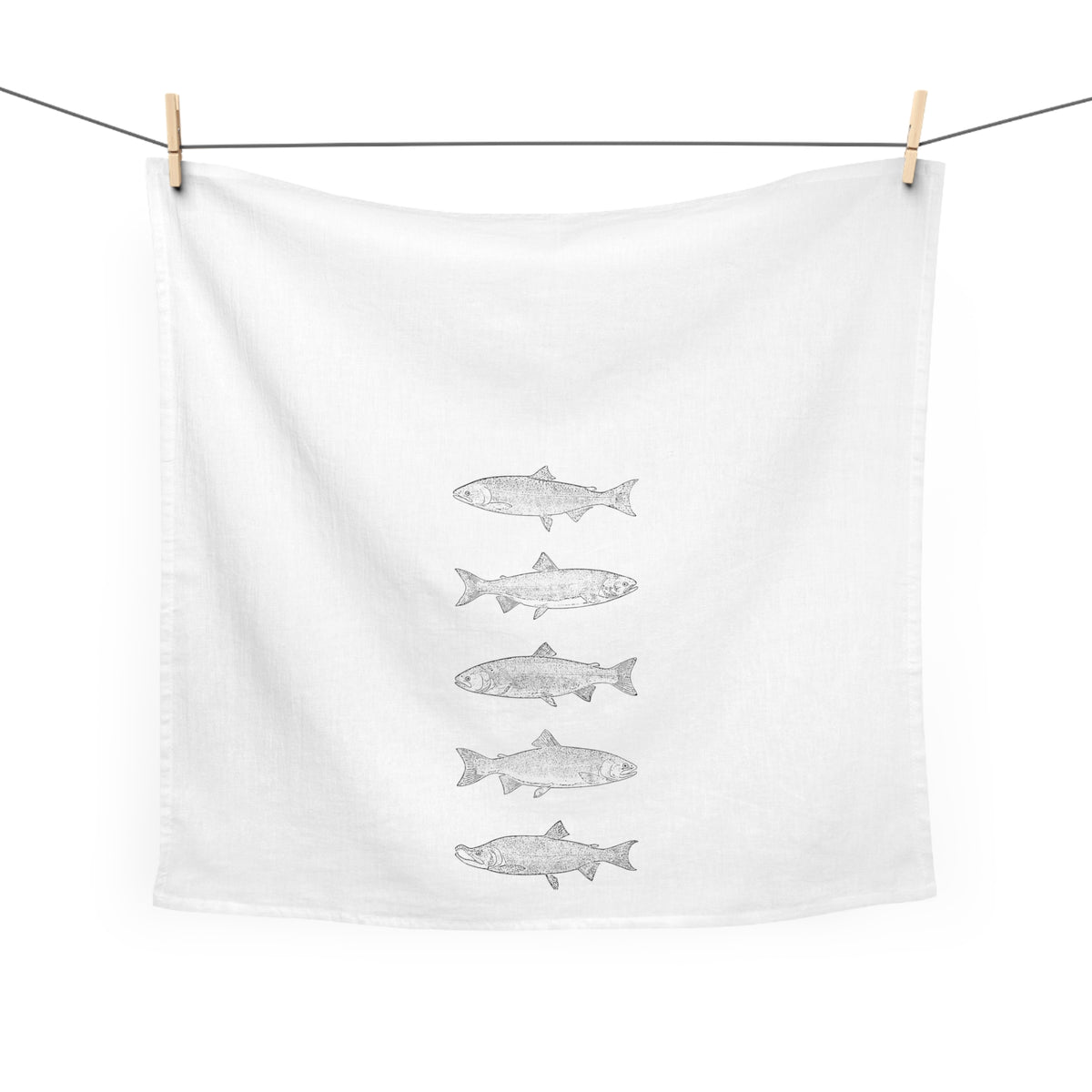 Salmon Species Tea Towel